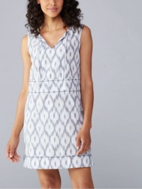 Toad&Co Dresses & Skirts - Toad & Co Shakti Sleeveless Organic Cotton Casual Mini Dress Egret Ikat Size L